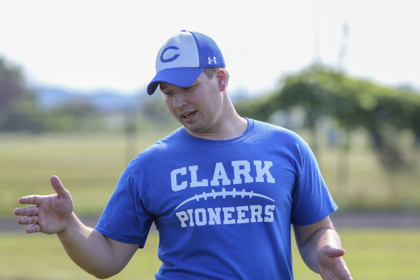 Hammond's Clark HS football players meet